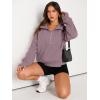 imageAUTOMET Womens Sweatshirts Half Zip Cropped Pullover Fleece Quarter Zipper Hoodies 2025 Fall Fashion Outfits ClothesNutmeg
