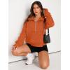 imageAUTOMET Womens Sweatshirts Half Zip Cropped Pullover Fleece Quarter Zipper Hoodies 2025 Fall Fashion Outfits ClothesOrange