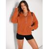 imageAUTOMET Womens Sweatshirts Half Zip Cropped Pullover Fleece Quarter Zipper Hoodies 2025 Fall Fashion Outfits ClothesOrange