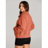 imageAUTOMET Womens Sweatshirts Half Zip Cropped Pullover Fleece Quarter Zipper Hoodies 2025 Fall Fashion Outfits ClothesOrangepink