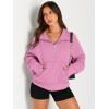 imageAUTOMET Womens Sweatshirts Half Zip Cropped Pullover Fleece Quarter Zipper Hoodies 2025 Fall Fashion Outfits ClothesPink