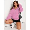 imageAUTOMET Womens Sweatshirts Half Zip Cropped Pullover Fleece Quarter Zipper Hoodies 2025 Fall Fashion Outfits ClothesPink