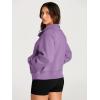 imageAUTOMET Womens Sweatshirts Half Zip Cropped Pullover Fleece Quarter Zipper Hoodies 2025 Fall Fashion Outfits ClothesPurple