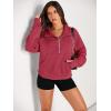 imageAUTOMET Womens Sweatshirts Half Zip Cropped Pullover Fleece Quarter Zipper Hoodies 2025 Fall Fashion Outfits ClothesRed