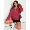 imageAUTOMET Womens Sweatshirts Half Zip Cropped Pullover Fleece Quarter Zipper Hoodies 2025 Fall Fashion Outfits ClothesRed