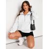 imageAUTOMET Womens Sweatshirts Half Zip Cropped Pullover Fleece Quarter Zipper Hoodies 2025 Fall Fashion Outfits ClothesWhite