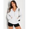 imageAUTOMET Womens Sweatshirts Half Zip Cropped Pullover Fleece Quarter Zipper Hoodies 2025 Fall Fashion Outfits ClothesWhite