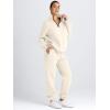 imageAUTOMET Womens Sweatsuits 2 Piece Outfits Long Sleeve Half Zip Pullover and Baggy Sweatpants with PocketsApricot