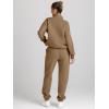 imageAUTOMET Womens Sweatsuits 2 Piece Outfits Long Sleeve Half Zip Pullover and Baggy Sweatpants with PocketsCoffee