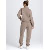 imageAUTOMET Womens Sweatsuits 2 Piece Outfits Long Sleeve Half Zip Pullover and Baggy Sweatpants with PocketsCoffeegrey