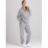 imageAUTOMET Womens Sweatsuits 2 Piece Outfits Long Sleeve Half Zip Pullover and Baggy Sweatpants with PocketsDarkgrey