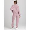 imageAUTOMET Womens Sweatsuits 2 Piece Outfits Long Sleeve Half Zip Pullover and Baggy Sweatpants with PocketsDarkpink