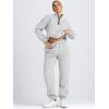 imageAUTOMET Womens Sweatsuits 2 Piece Outfits Long Sleeve Half Zip Pullover and Baggy Sweatpants with PocketsGrey