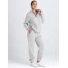 imageAUTOMET Womens Sweatsuits 2 Piece Outfits Long Sleeve Half Zip Pullover and Baggy Sweatpants with PocketsGrey