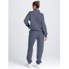 imageAUTOMET Womens Sweatsuits 2 Piece Outfits Long Sleeve Half Zip Pullover and Baggy Sweatpants with PocketsGreyblue