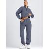 imageAUTOMET Womens Sweatsuits 2 Piece Outfits Long Sleeve Half Zip Pullover and Baggy Sweatpants with PocketsGreyblue