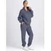 imageAUTOMET Womens Sweatsuits 2 Piece Outfits Long Sleeve Half Zip Pullover and Baggy Sweatpants with PocketsGreyblue