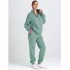 imageAUTOMET Womens Sweatsuits 2 Piece Outfits Long Sleeve Half Zip Pullover and Baggy Sweatpants with PocketsLake