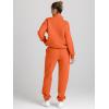 imageAUTOMET Womens Sweatsuits 2 Piece Outfits Long Sleeve Half Zip Pullover and Baggy Sweatpants with PocketsOrange