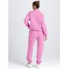 imageAUTOMET Womens Sweatsuits 2 Piece Outfits Long Sleeve Half Zip Pullover and Baggy Sweatpants with PocketsPink