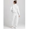 imageAUTOMET Womens Sweatsuits 2 Piece Outfits Long Sleeve Half Zip Pullover and Baggy Sweatpants with PocketsWhite