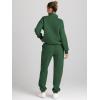 imageAUTOMET Womens Sweatsuits 2 Piece Outfits Long Sleeve Half Zip Pullover and Baggy Sweatpants with PocketsXmasgreen