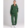 imageAUTOMET Womens Sweatsuits 2 Piece Outfits Long Sleeve Half Zip Pullover and Baggy Sweatpants with PocketsXmasgreen