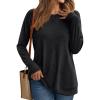 imageAUTOMET Womens Long Sleeve Shirts Casual Loose Fit Tops Fall Fashion Dressy Basic Trendy Outfits Clothes 2024Black