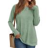 imageAUTOMET Womens Long Sleeve Shirts Casual Loose Fit Tops Fall Fashion Dressy Basic Trendy Outfits Clothes 2024Light Green