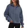 imageAUTOMET Womens Zip Up Hoodies Fleece Jackets Oversized Sweatshirts Fall Fashion Outfits 2025 Sweaters Winter ClothesGreyblue