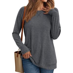 imageAUTOMET Womens Long Sleeve Shirts Casual Loose Fit Tops Fall Fashion Dressy Basic Trendy Outfits Clothes 2024Grey