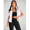 imageAUTOMET Puffer Vest Women Sleeveless Winter Cropped Outerwear Warm Puffer Lightweight Standup Collar Down with PocketsWhite