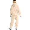 imageAUTOMET Womens 2 Piece Outfits Lounge Hoodie Sweatsuit Sets Oversized Sweatshirt Baggy Fall Fashion Sweatpants with PocketsApricot