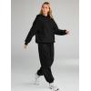 imageAUTOMET Womens 2 Piece Outfits Lounge Hoodie Sweatsuit Sets Oversized Sweatshirt Baggy Fall Fashion Sweatpants with PocketsBlack