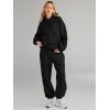 imageAUTOMET Womens 2 Piece Outfits Lounge Hoodie Sweatsuit Sets Oversized Sweatshirt Baggy Fall Fashion Sweatpants with PocketsBlack