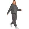 imageAUTOMET Womens 2 Piece Outfits Lounge Hoodie Sweatsuit Sets Oversized Sweatshirt Baggy Fall Fashion Sweatpants with PocketsBlackgrey