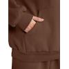imageAUTOMET Womens 2 Piece Outfits Lounge Hoodie Sweatsuit Sets Oversized Sweatshirt Baggy Fall Fashion Sweatpants with PocketsCoffee