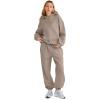 imageAUTOMET Womens 2 Piece Outfits Lounge Hoodie Sweatsuit Sets Oversized Sweatshirt Baggy Fall Fashion Sweatpants with PocketsCoffeegrey