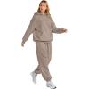 imageAUTOMET Womens 2 Piece Outfits Lounge Hoodie Sweatsuit Sets Oversized Sweatshirt Baggy Fall Fashion Sweatpants with PocketsCoffeegrey