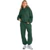 imageAUTOMET Womens 2 Piece Outfits Lounge Hoodie Sweatsuit Sets Oversized Sweatshirt Baggy Fall Fashion Sweatpants with PocketsDarkgreen