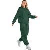 imageAUTOMET Womens 2 Piece Outfits Lounge Hoodie Sweatsuit Sets Oversized Sweatshirt Baggy Fall Fashion Sweatpants with PocketsDarkgreen