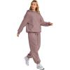 imageAUTOMET Womens 2 Piece Outfits Lounge Hoodie Sweatsuit Sets Oversized Sweatshirt Baggy Fall Fashion Sweatpants with PocketsDarkpink