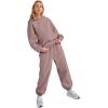 imageAUTOMET Womens 2 Piece Outfits Lounge Hoodie Sweatsuit Sets Oversized Sweatshirt Baggy Fall Fashion Sweatpants with PocketsDarkpink