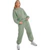 imageAUTOMET Womens 2 Piece Outfits Lounge Hoodie Sweatsuit Sets Oversized Sweatshirt Baggy Fall Fashion Sweatpants with PocketsGreen