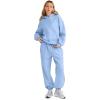 imageAUTOMET Womens 2 Piece Outfits Lounge Hoodie Sweatsuit Sets Oversized Sweatshirt Baggy Fall Fashion Sweatpants with PocketsLightblue
