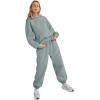 imageAUTOMET Womens 2 Piece Outfits Lounge Hoodie Sweatsuit Sets Oversized Sweatshirt Baggy Fall Fashion Sweatpants with PocketsLightgreen