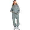 imageAUTOMET Womens 2 Piece Outfits Lounge Hoodie Sweatsuit Sets Oversized Sweatshirt Baggy Fall Fashion Sweatpants with PocketsLightgreen