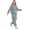 imageAUTOMET Womens 2 Piece Outfits Lounge Hoodie Sweatsuit Sets Oversized Sweatshirt Baggy Fall Fashion Sweatpants with PocketsLightgreen