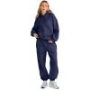 imageAUTOMET Womens 2 Piece Outfits Lounge Hoodie Sweatsuit Sets Oversized Sweatshirt Baggy Fall Fashion Sweatpants with PocketsNavy