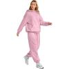imageAUTOMET Womens 2 Piece Outfits Lounge Hoodie Sweatsuit Sets Oversized Sweatshirt Baggy Fall Fashion Sweatpants with PocketsPalepink